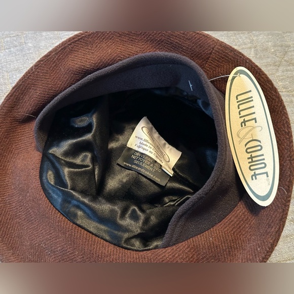 NWT Lillie and Cohoe Copperfield “Grace” handmade brown and black wool hat - Picture 4 of 6
